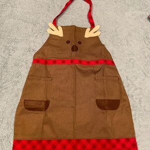 2 St. Nicholas Square Kids Christmas Reindeer Aprons – 100% Cotton